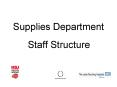 Supplies Department PowerPoint PPT Presentation