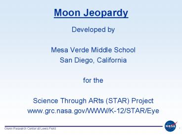 Moon Jeopardy