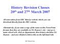 History Revision Classes 20th and 27th March 2007 PowerPoint PPT Presentation