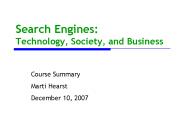 Search Engines: Technology, Society, and Business