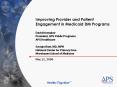 Improving Provider and Patient Engagement in Medicaid DM Programs PowerPoint PPT Presentation