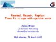 Rewind, Repair, Replay: Three R PowerPoint PPT Presentation