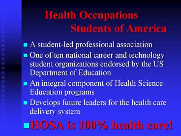 Health Occupations Students of America