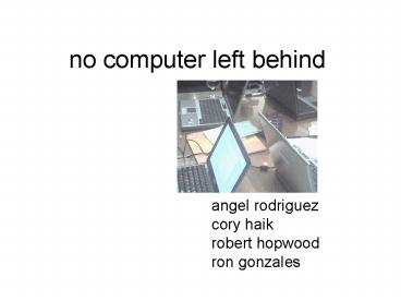no computer left behind