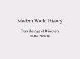 Modern World History PowerPoint PPT Presentation
