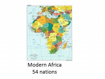 Modern Africa 54 nations