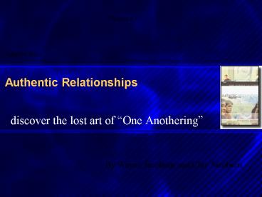 Authentic Relationships