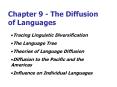 Chapter 9 The Diffusion of Languages PowerPoint PPT Presentation