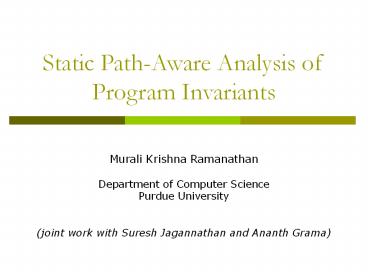 Murali Krishna Ramanathan