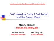 On Cooperative Content Distribution and the Price of Barter