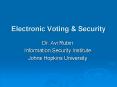 Electronic Voting PowerPoint PPT Presentation