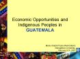 Economic Opportunities and Indigenous Peoples in GUATEMALA PowerPoint PPT Presentation