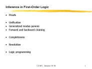 Inference in FirstOrder Logic