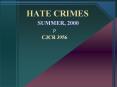 HATE CRIMES PowerPoint PPT Presentation