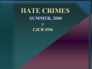 HATE CRIMES