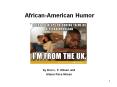 African-American Humor PowerPoint PPT Presentation