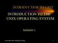 INTRODUCTION TO UNIX PowerPoint PPT Presentation