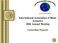 International Association of Black Actuaries 2004 Annual Meeting PowerPoint PPT Presentation