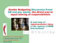 Gender Budgeting Discussion Panel GB and pay equity: the direct way to equal sharing of responsibilities PowerPoint PPT Presentation