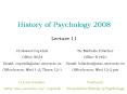 History of Psychology 2008 PowerPoint PPT Presentation
