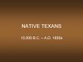 NATIVE TEXANS PowerPoint PPT Presentation