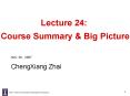 Lecture 24: Course Summary PowerPoint PPT Presentation
