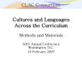 Cultures and Languages Across the Curriculum PowerPoint PPT Presentation