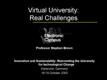 Professor Stephen Brown