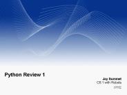 Python Review 1