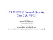 CS 59506030 Network Security Class 2 F, 9205
