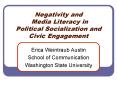 Negativity and Media Literacy in Political Socialization and Civic Engagement PowerPoint PPT Presentation