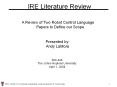 IRE Literature Review PowerPoint PPT Presentation