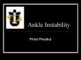 Ankle Instability PowerPoint PPT Presentation