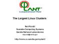 The Largest Linux Clusters PowerPoint PPT Presentation