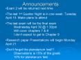 Announcements PowerPoint PPT Presentation