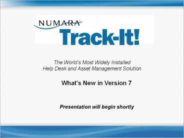 Presentation will begin shortly