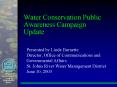 Water Conservation Public Awareness Campaign Update PowerPoint PPT Presentation