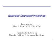Balanced Scorecard Workshop