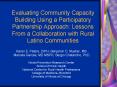 Evaluating Community Capacity Building Using a Participatory Partnership Approach: Lessons From a Co PowerPoint PPT Presentation