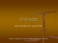 Character PowerPoint PPT Presentation