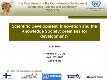 Scientific Development, Innovation and the Knowledge Society: premises for development