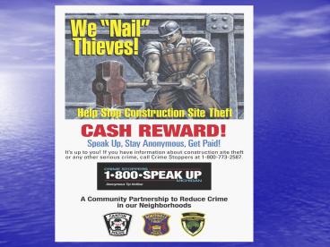 Construction Site Thefts