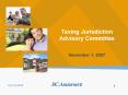 Taxing Jurisdiction Advisory Committee PowerPoint PPT Presentation