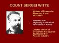 COUNT SERGEI WITTE PowerPoint PPT Presentation