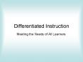 Differentiated Instruction PowerPoint PPT Presentation