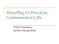 HomePlug 1.0 PowerLine Communication LAN PowerPoint PPT Presentation