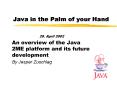 Java in the Palm of your Hand PowerPoint PPT Presentation