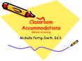 Classroom Accommodations Behavior PowerPoint PPT Presentation