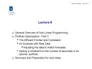 General Overview of NonLinear Programming