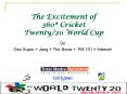 The Excitement of 360* Cricket Twenty/20 World Cup PowerPoint PPT Presentation